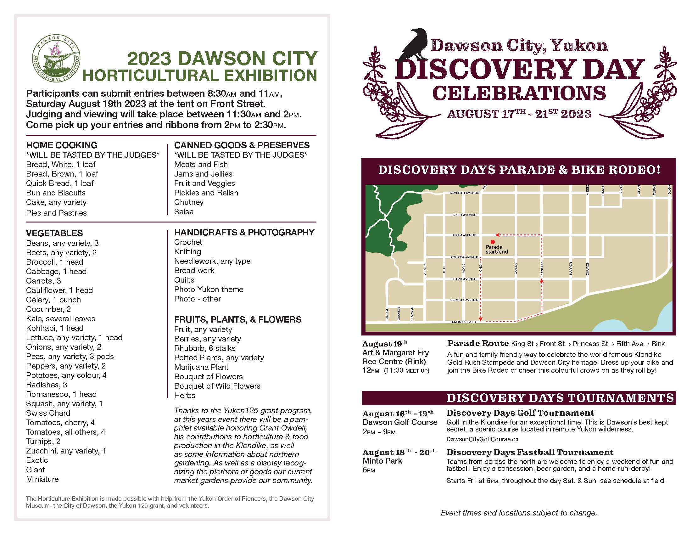 Discovery Days Schedule 1